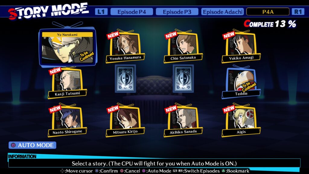 All modes in Persona 4 Arena Ultimax