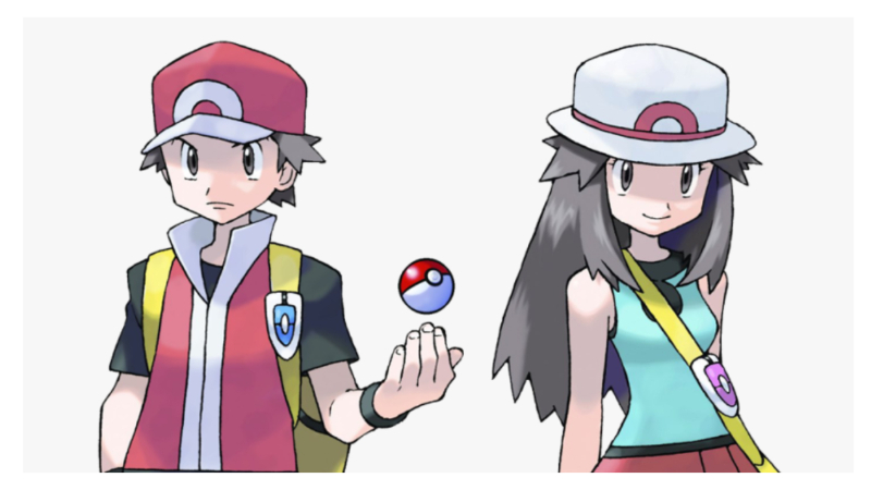 Red and Leaf from Pokémon FireRed and LeafGreen