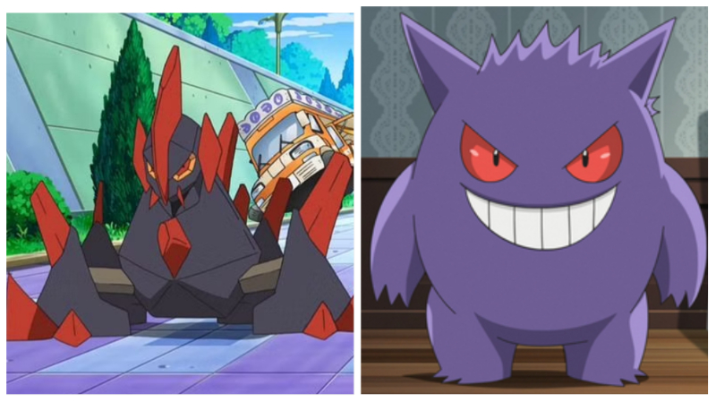 Rock/Ghost Pokémon - Gigalith and Gengar