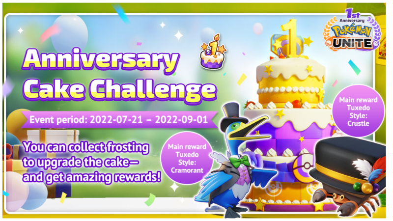 Pokémon UNITE First Anniversary Cake Challenge Promo