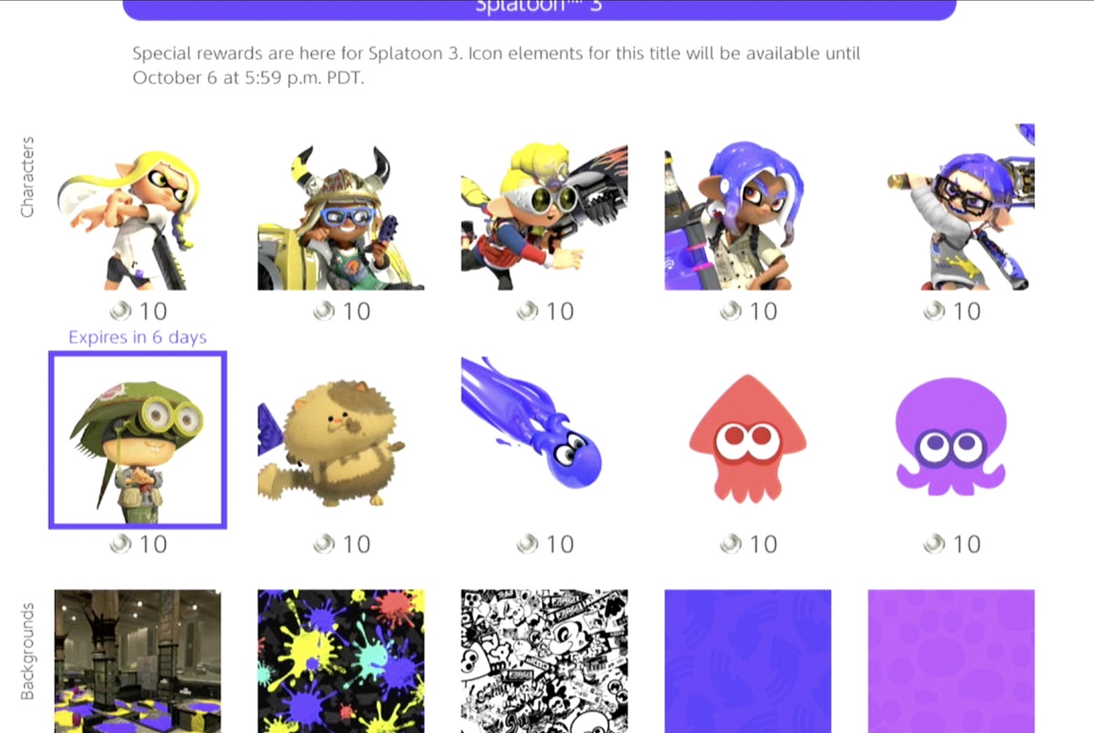 Final Round of Splatoon 3 Icon Parts Available for Nintendo Switch ...