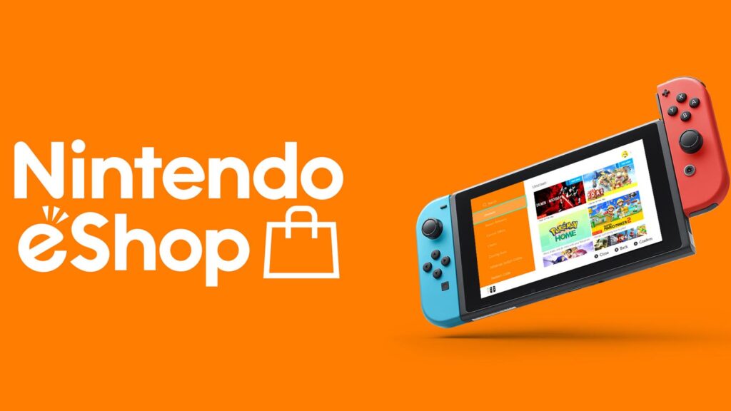 nintendo switch console showing the eshop